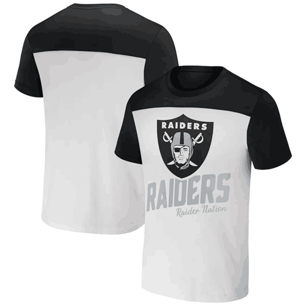Men's Las Vegas Raiders Cream/Black x Darius Rucker Collection Colorblocked T-Shirt